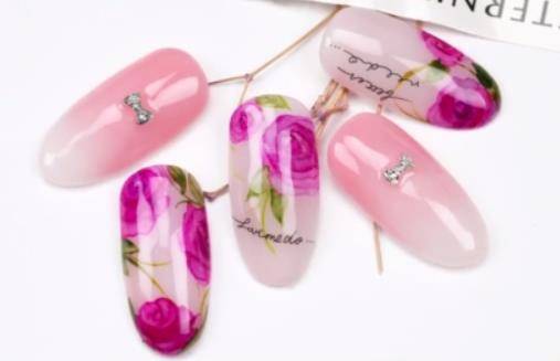 跃然指尖 手绘水彩玫瑰花朵