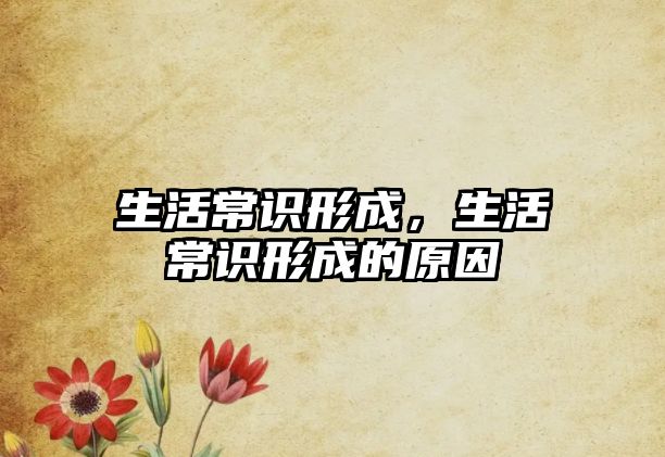 生活常识形成，生活常识形成的原因