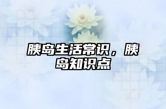 胰岛生活常识，胰岛知识点