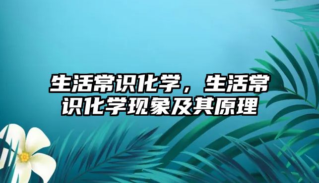 生活常识化学,生活常识化学现象及其原理
