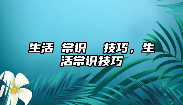 生活 常识  技巧，生活常识技巧